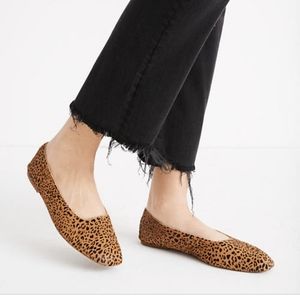 Madewell Cory Leopard Cheetah Print Calf Hair Leather Flats